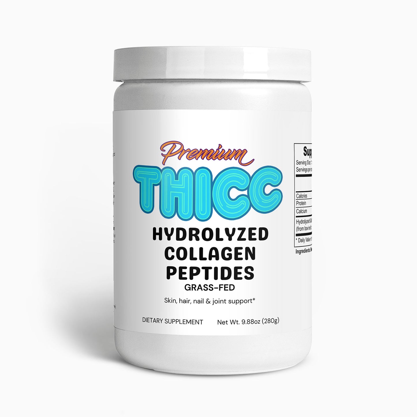 Premium Thicc Grass-Fed Hydrolyzed Collagen Peptides