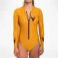 uv protection long sleeve zip up bodysuit swimsuit leotard fireside by Dragon Guard Apparel