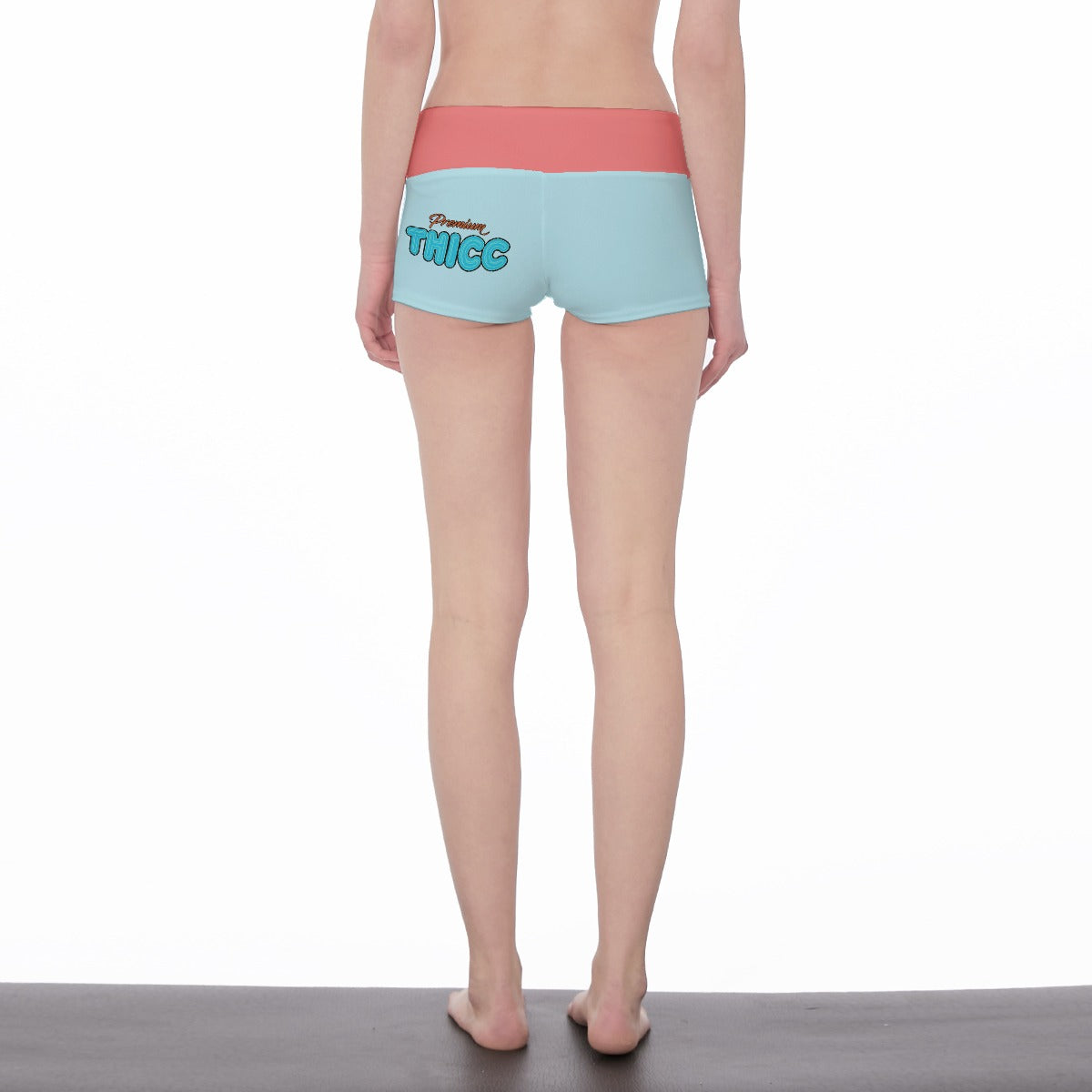 Coral and SKy Premium Thicc Yoga Shorts