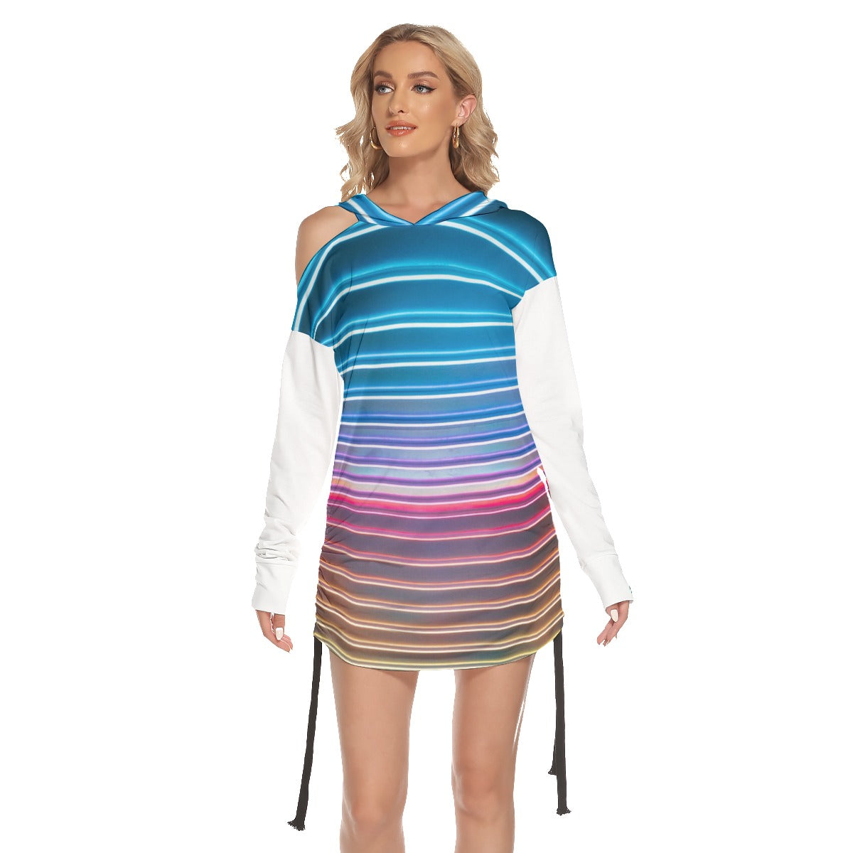 Hyperdrive Premium Thicc One-shoulder Dress With Waist Shirring