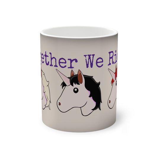 coffee cup hot coco mug Together We Ride #7 Color Changing Mug