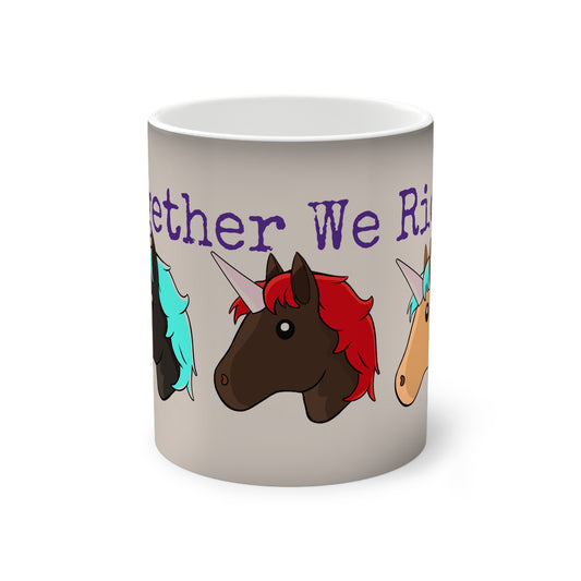Coffee Mug Hot Coco Cup Together We Ride #8 Color Changing Mug