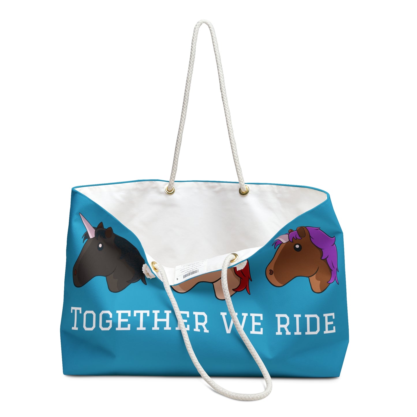Turquoise Adventure Together We Ride Weekender Bag