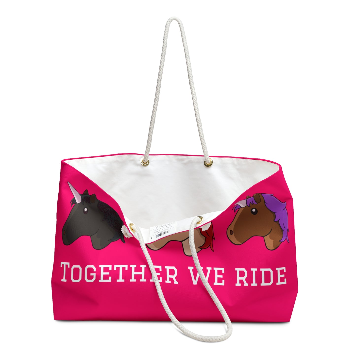 Watermelon Pink Adventure Together We Ride Weekender Bag