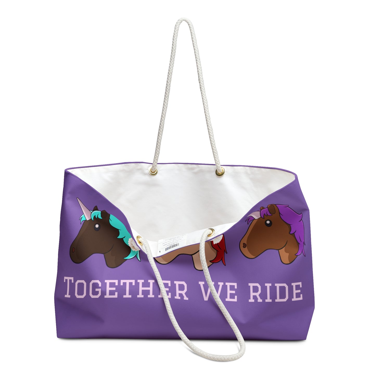 Light Purple Adventure Together We Ride Weekender Bag
