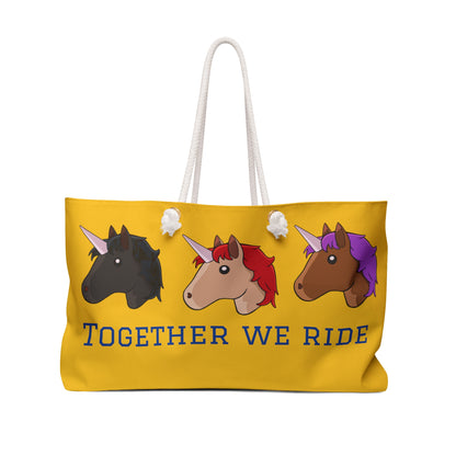 Gold Adventure Together We Ride Weekender Bag