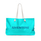Bright Aqua Adventure Together We Ride Weekender Bag