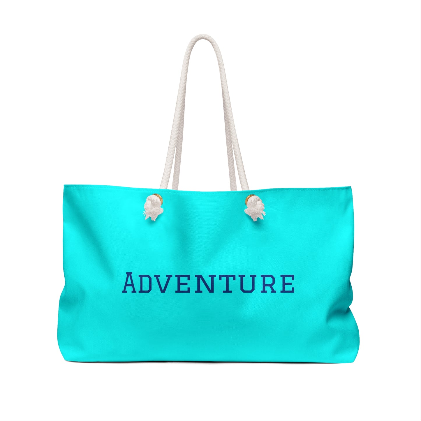 Bright Aqua Adventure Together We Ride Weekender Bag