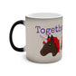 Hot Coco Mug Coffee Cup Together We Ride #1 Color Changing Mug