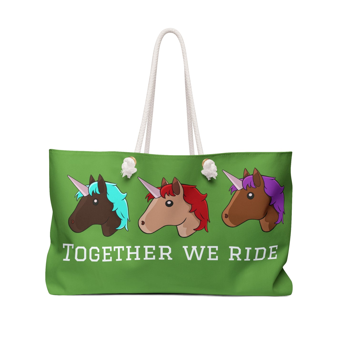 Green Trio Adventure Together We Ride Weekender Bag