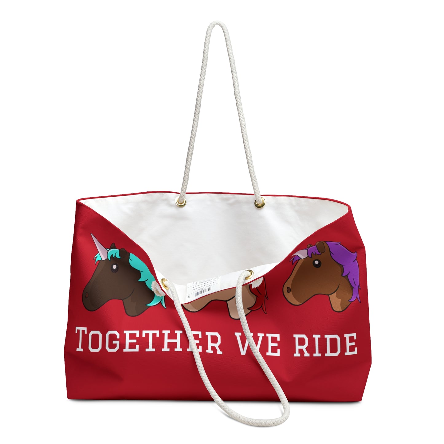 Dark Red Trio Adventure Together We Ride Weekender Bag