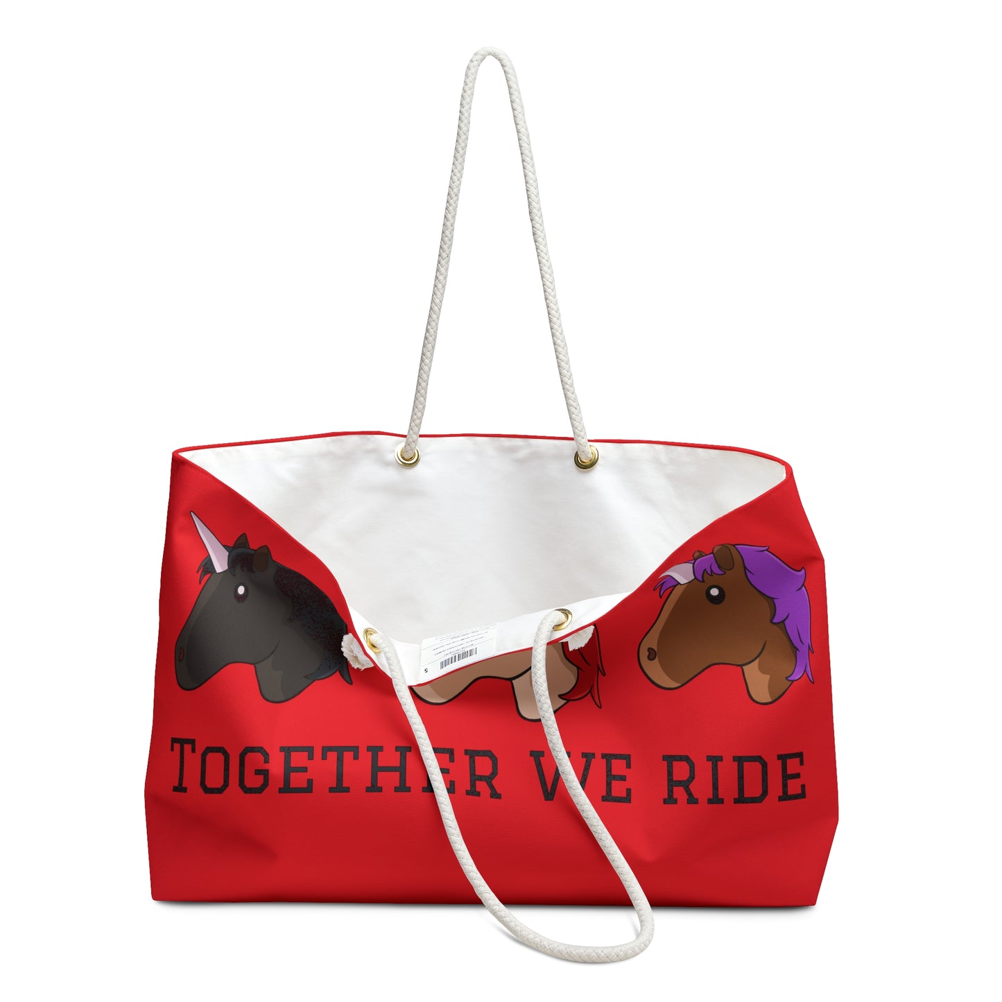 Red Adventure Together We Ride Weekender Bag
