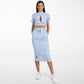 Live Your Dream Athletic Cropped Short Sleeve Sweatshirt and Long Pocket Skirt Set - AnimePhysique