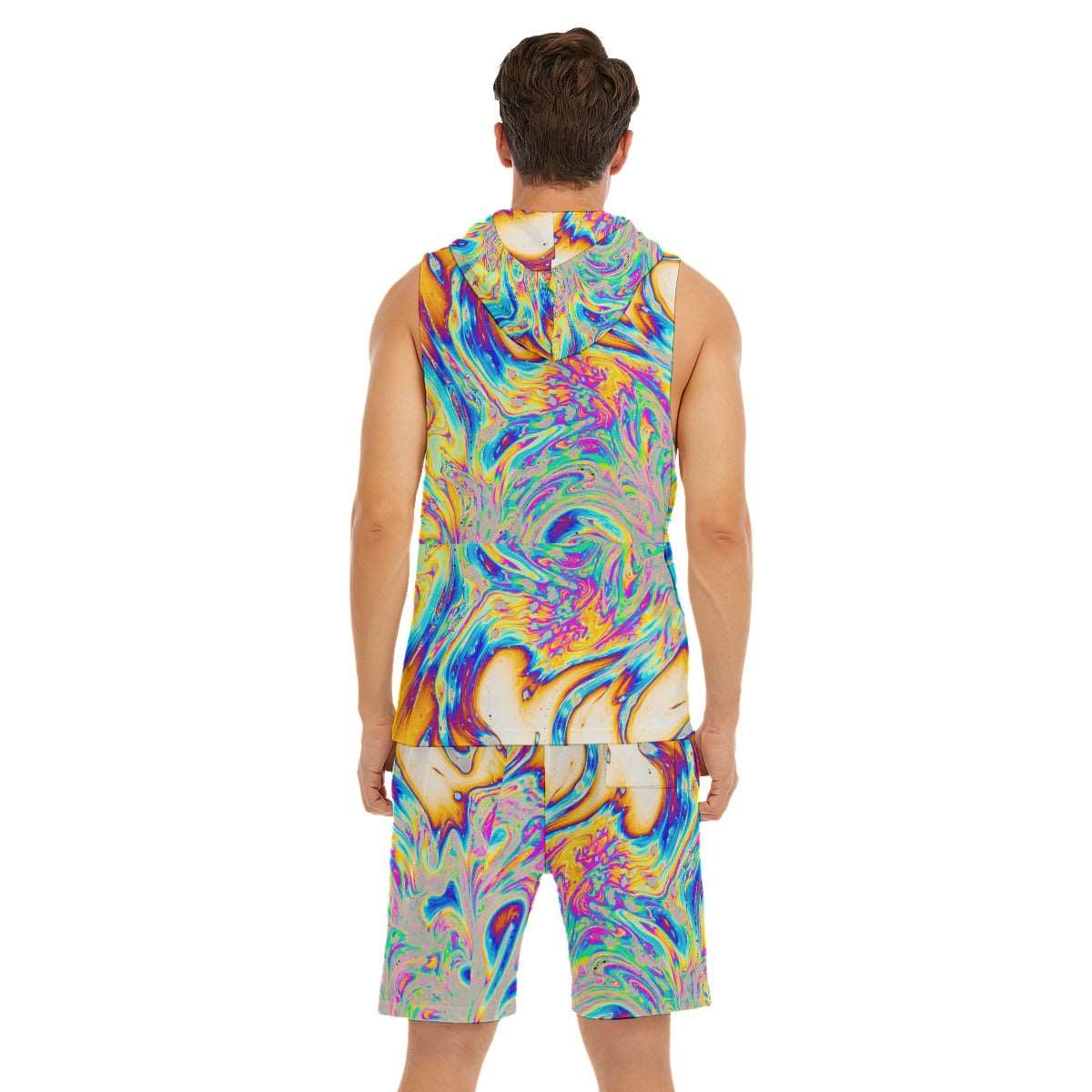 Berry Slick Dragon Sleeveless Vest And Shorts Sets