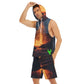 Fired up lime green dragon at your side Men's Sleeveless Vest And Shorts Sets