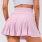 High Waist Pleated Active Skirt